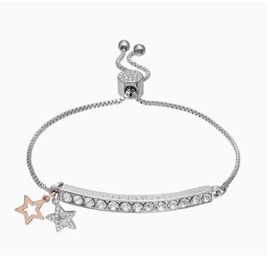 Brilliance Swarovski Crystal Bar Adjustable Bracelet